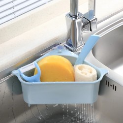 Sink Filter kitchen triangular sink filter Strainer Drain Vegetable Fruite Drainer Basket Suction Cup Sponge Holder Storage Rack